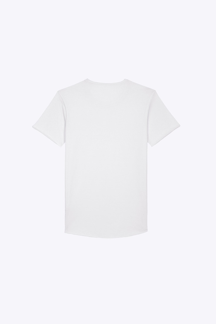LA VILLETTE white - T-Shirt organic cotton, Raw edge finish