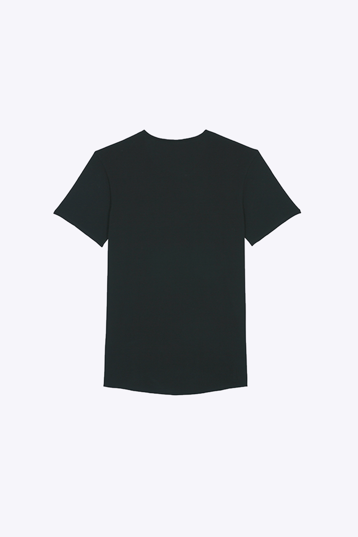 LA VILLETTE black - T-Shirt organic cotton, Raw edge finish